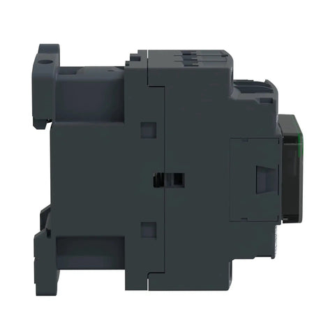 Side view of Beefy 120V AC Coil 3-Pole Non Reversing Contactor with 1 NO and 1 NC Auxiliary Contacts for motors and equipment.