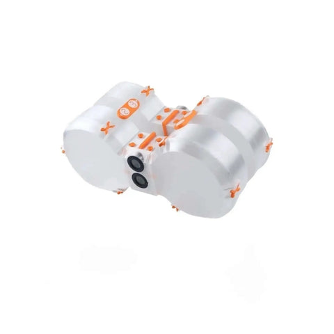 Moistureproof Filament Spool Enclosure For AMS Lite, fits Bambu Lab A1 and A1 Mini Filament Dryer, white with orange details