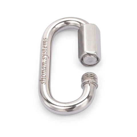 2.3 Inch Stainless Steel Chain Quick Links Set Of 5 With 1/4 Inch Locking Carabiners Chain Hooks Twist Key Ring Made From 304 Steel