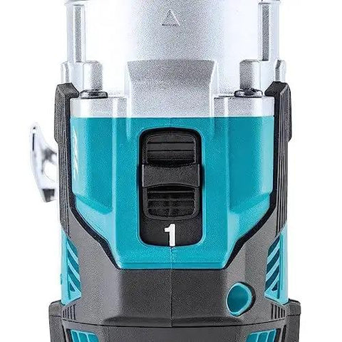 Close-up view of 18V LXT Brushless Compact Hammer Drill Driver One Half Inch Cordless Tool Only, showing speed setting dial.