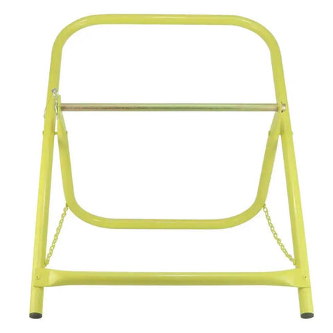Heavy Duty Cable Caddy And Holder With 25mm Tubing Keeps 26 Inch Reels Tangle Free And Up To 100 Lbs in bright yellow