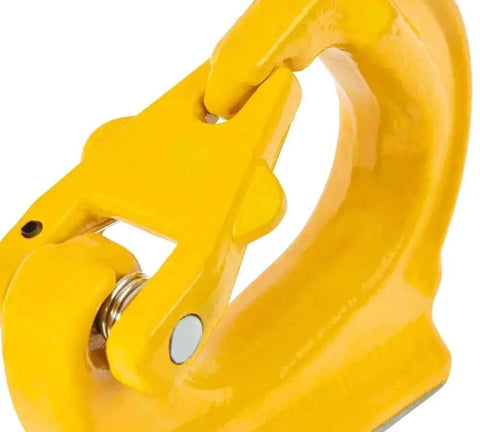 Close-up of 4 Pack Weld On Anchor Hooks 2 Ton G80 For Wrecker Crane Tractor Rigging And Lifting 4400 Lbs Working Load Limit