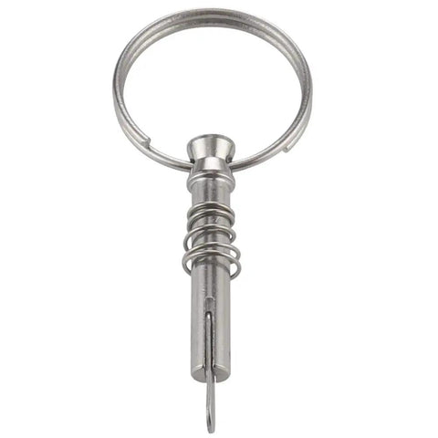 Four Pack Quick Release Pins For Bimini Tops And Boat Covers With Drop Cam And Spring, Quarter Inch Diameter, Full 316 Stainless Steel