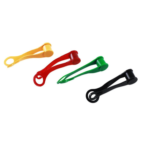 HQPARRTS 8-piece hydraulic fitting coupler protective covers set in yellow, red, green, and black