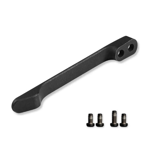 Tough As Titanium Pocket Clip With 2 Pairs Screws For Mini Praxis Qubit Vision FG Buster FG Sokoke And Button Lock Elementum II Knives T003D Black Premium
