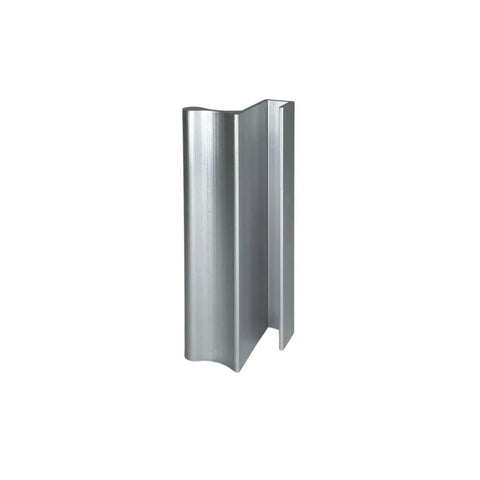 Satin Anodized Aluminum 3 Inch Door Pull With 7/16 Inch Lip For Sliding Glass And Panel Doors D643A standing upright on white background