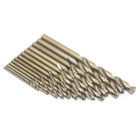 Pro Grade Cobalt Drill Bits Set 1.5mm To 6.5mm 13 Piece M35 HSS High Speed Steel With High Hardness Straight Shank