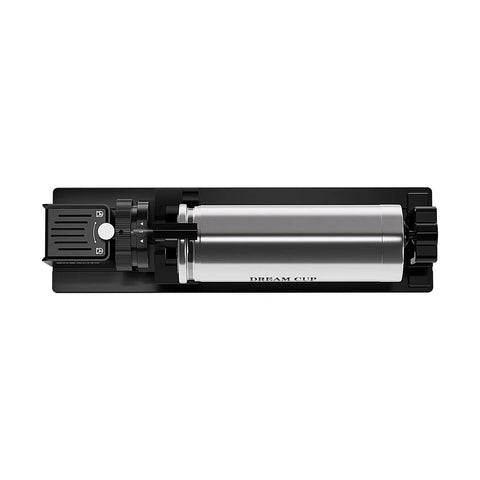 Top view of Falcon Rotary Roller Creality 3-In-1 Engraving Kit For A1 Laser Engraver with trapezoidal clamp and cylindrical object