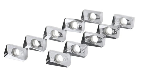 APKT160408-LH Carbide Inserts For Aluminum Machining 10 Pack, uncoated, rectangular with central hole, suitable for face and end mills
