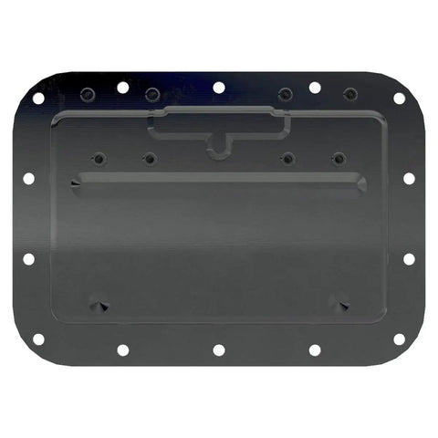 Four Pack Large Spring Loaded Recessed Steel Handles With Black Powder Coat And Padded Rubber Grip For Case Chest Box Cabinet And Speaker Enclosures, 7 Inch Wide By 5 Inch High By 0.71 Inch Deep, 16 Gauge Steel, Three Quarter Inch Bail Stops At Ninety.