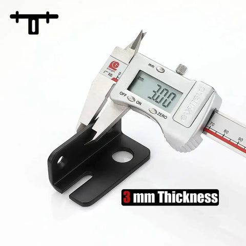 Measuring thickness of Black Stainless Steel Flip Latch Extra Thick 3mm Heavy Duty Gate And Door Latch With Safety Packlock Hole