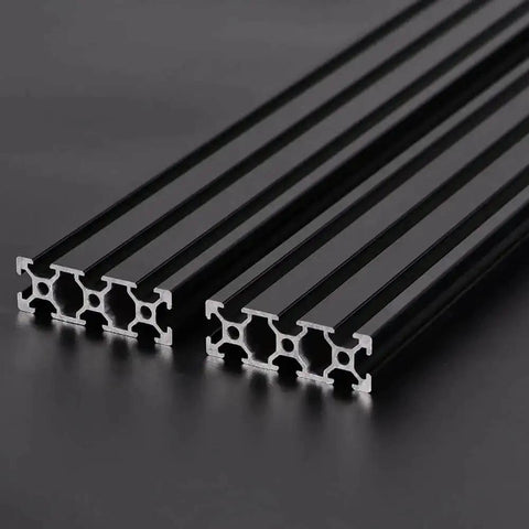 Two Pack 2060 T Slot Aluminum Extrusion Profile Fifteen Point Seven Five Inch Length European Standard Anodized Linear Rail
