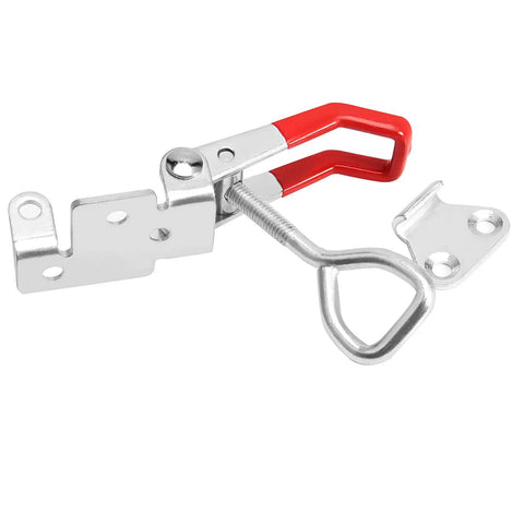 10 Pack Adjustable Toggle Clamps 4002 Pull Latch For Doors Boxes And Jigs, 551 Lb Capacity, Zinc Plated Iron, front view