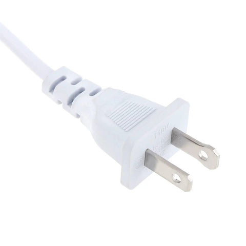 Close-up of Three Pin T5 T8 LED Wire Connector Power Cord Six Foot Extension Cable With On Off Switch US Molded Plug.