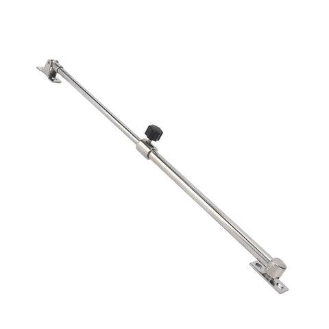 Stainless steel boat hatch window support rod, adjustable 248–432mm, with mounting brackets