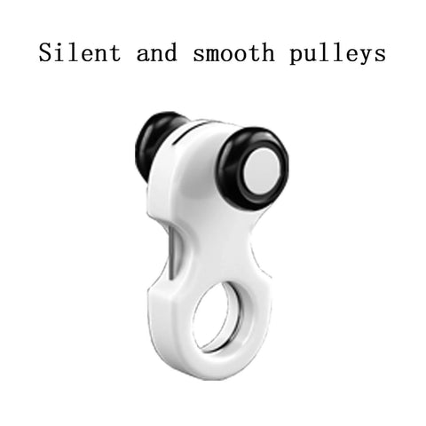 Silent pulley for Ultra Thin Ceiling Mount Curtain Track System With Adjustable Length From 1.6 ft To 19.7 ft Sliding Room Divider Rail