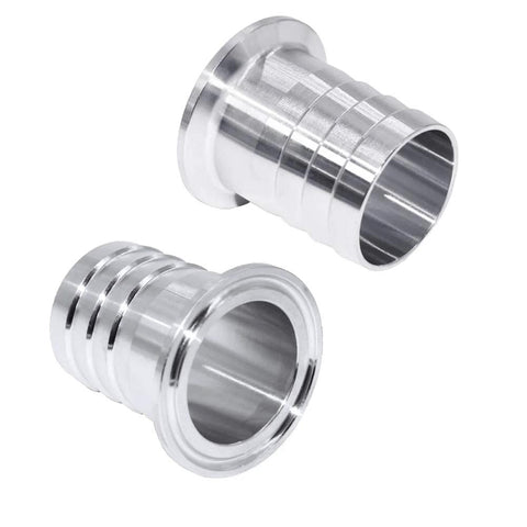 JoyTube 1.5-inch tri-clamp to 1.5-inch hose barb adapter, 304 stainless steel, pack of 2
