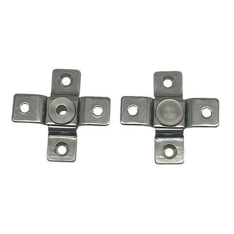 304 Stainless Steel Torque Hinge With 360 Degree Rotation Positioning Shaft 2.0 N m Heavy Duty Pro Grade Corrosion Resistant Cabinet Door Hinge With Hole 1 Piece For Cabinets And Enclosures, showing front and back views