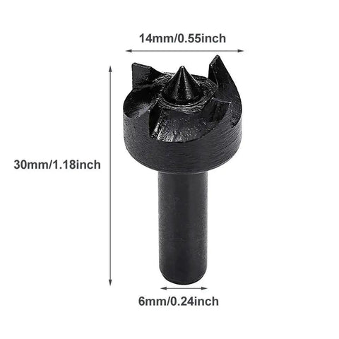 Wood Lathe Turning Spur Cup Center Thimble Drill Bit Live Center For Mini Lathe Machines, durable steel, 30mm length, black design