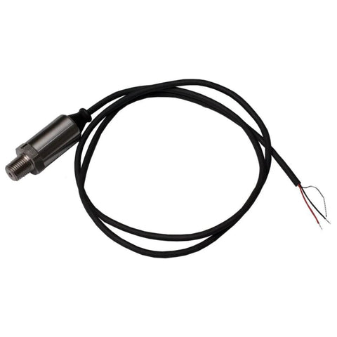 Maretron pressure transducer 0-3 PSI with metal threaded sensor, long black cable, exposed red and black leads