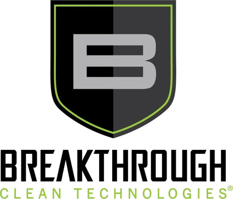 Breakthrough Clean Technologies logo with shield design and bold "B" letter.