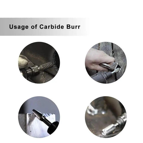Usage examples of Heavy Duty 5 Piece Carbide Burrs Set JESTUOUS Pro Grade One Quarter Inch Shank Extended Long Double Cut Edge