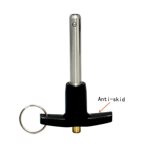 Stainless Steel 304 Quick Release Pins With T Handle Push Button Lock Pins 6.3mm Dia 40mm Usage Length Brass Ball Cap Includes Lanyard Cable