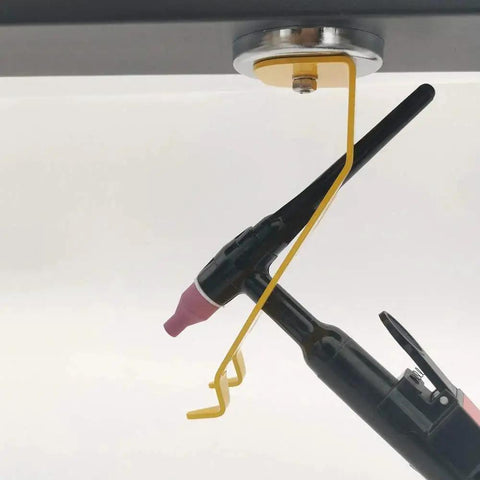 Magnetic TIG Torch Holder For Welding Torch Stand With 50 Pound Magnetic Base Universal Weld Tool upside down view