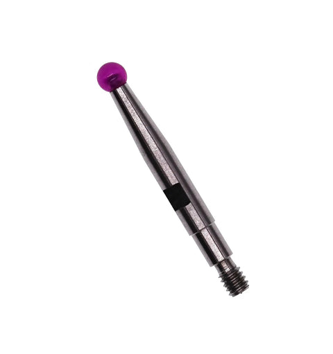 Ruby Ball Contact Point For Fowler X Test Indicators Eight Hundredths Inch Pro Grade Ruby Ball Tip with threaded metal base