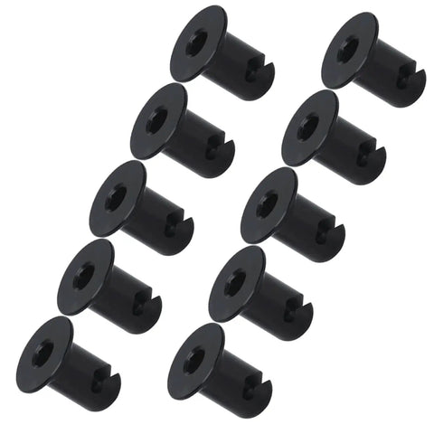 Aluminum Dzus Button Fasteners Set With Flush Allen Head Quarter Turn Seven Sixteen Inch Stem Black Finish 10 Pack For Sheet Metal And Door Panels VPZMT Grip in a grid layout