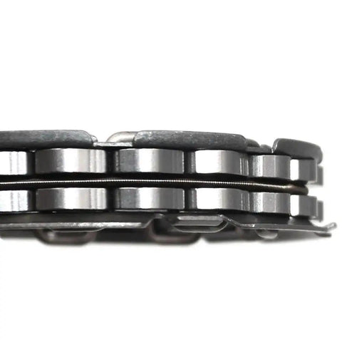 Side view of One Way Bearing Starter Clutch Overrunning Bearing for motorcycles with beefed up forged steel hub, 18-bead engagement