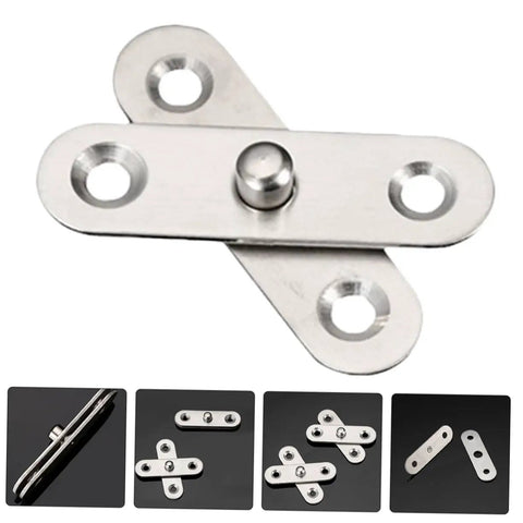 360 Degree Rotatable Hidden Door Pivot Hinge Set Made From Stainless Steel For Secret Doors And Concealed Entrances Pro Grade Heavy Duty Hinges For Smooth Operation And Durable Concealed Hardware, front view