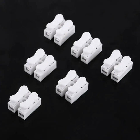 100 Pack Mini Quick Wire Connectors CH2 Quick Cable Connectors Terminal Blocks For Electrical Controls Power Supplies And Home Appliances