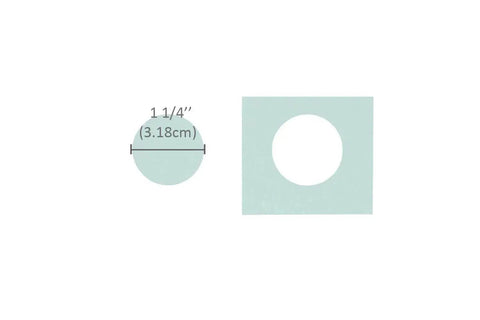 One And One Quarter Inch Circle Lever Action Punch cutout showing 1 1/4 inch circle for paper crafting and scrapbooking
