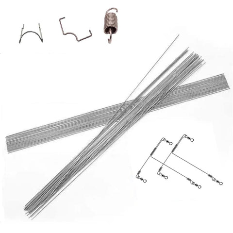 Stainless steel spring wire, 25 pcs, 40 cm long, 1.0 mm diameter, stiff straight wires