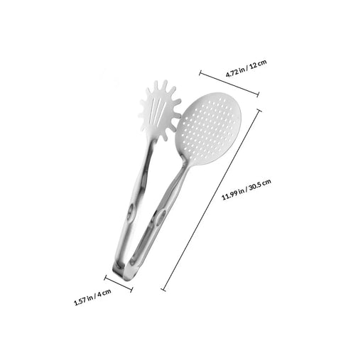 Stainless Steel Oil Filter Food Clip And Frying Tongs For Steak Draining Deep Fry Strainer And Grilling Tool with measurements