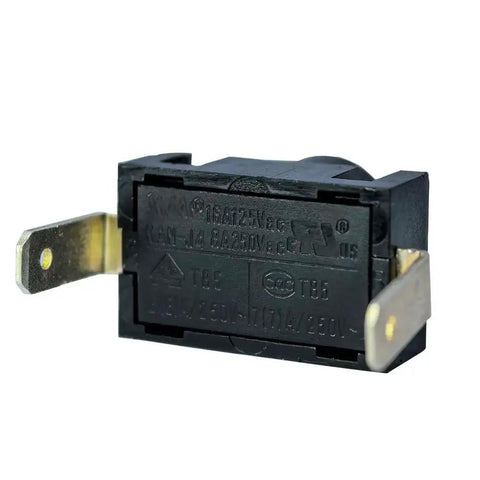 Side view of 5 Pack Pushbutton Switch 2 Pin Maintained On Off Self Locking Electrical Switches 16A at 125VAC and 8A at 250VAC