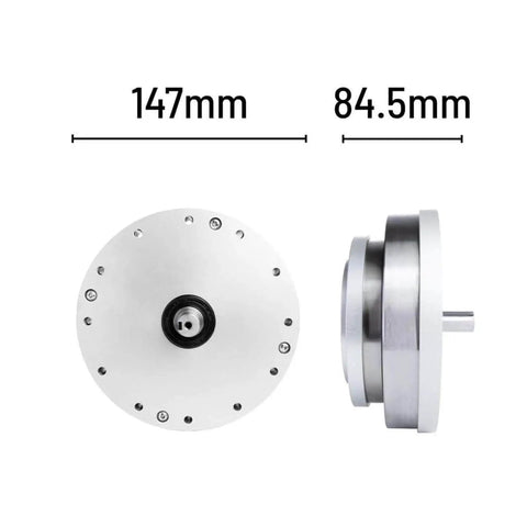 Front and side view of Harmonic Drive Reducer SHF32 IV Strain Wave Gear Reducer for stepper motor with compact 147mm size.