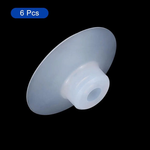 Bellows Suction Cup 50mm Diameter M8 Joint Silicone Vacuum Cups 6 Pieces Pneumatic Grippy side view