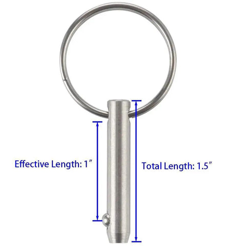 Heavy Duty 316 Stainless Steel Quick Release Pins For Bimini Tops And Marine Hardware VTurboWay Pack Of Four