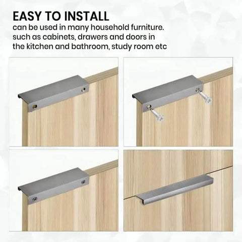 6 Inch Tab Pulls For Cabinets 10 Pack Polished Chrome Finger Edge Drawer Handles With Screws Aluminum Modern Cabinet Hardware
