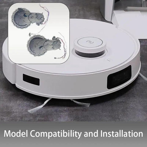 Left Wheel Replacement For Deebot T10 T20 X1 X2 Omni Turbo installed on robot vacuum cleaner