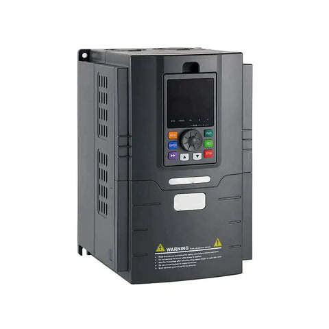 Front view of 7.5HP 480V Three Phase VFD Inverter For Precise Three Phase Motor Speed Control with control panel and inputs