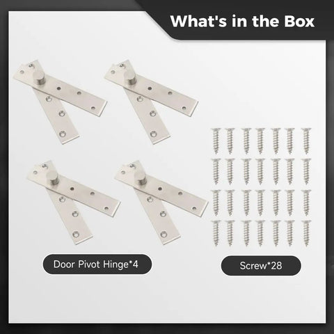 Heavy Duty Pivot Hinges For Wood Doors Hidden Bookcase Stainless Steel With Screws 360 Degree Invisible Shaft System