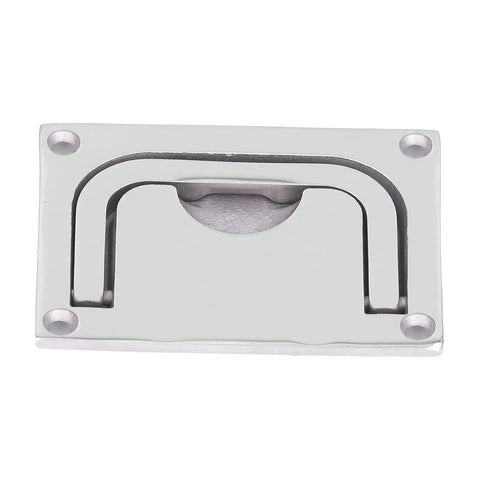 RiToEasysports stainless steel central console door elevation button plate with mounting holes, 3.8 x 2.7 in