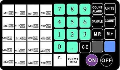 Pro Grade Precision Counting Scale For Parts And Coins With 30 Lb Capacity And 0.001 Lb Resolution interface of control panel