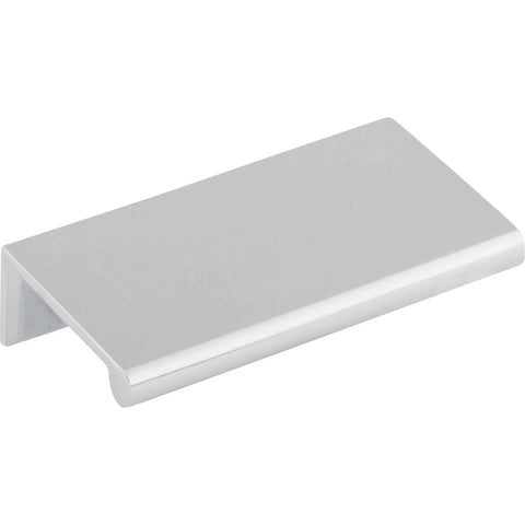 Front view of Mercer Collection Europa Tab Pull 3 Inch Length Brushed Satin Nickel Finish For Cabinets And Furniture Center To Center 2 Inches One And Five Eighths Inch Projection Zinc Alloy Construction Contemporary Transitional Style.