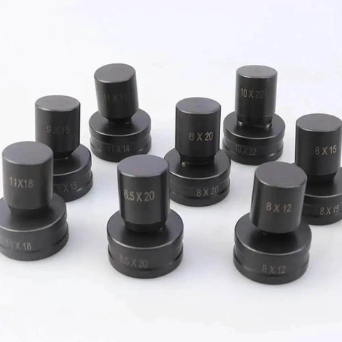 Heavy Duty Oval Hole Punch Die For CH-70 Hydraulic Punching Machine, 10x20mm Oval Die, Custom Size Options Available, Group View