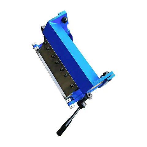12 Inch Pan And Box Brake For Sheet Metal, Bends Up To 20 Gauge Mild Steel, Compact Bench Top Metal Bender, Blue Frame