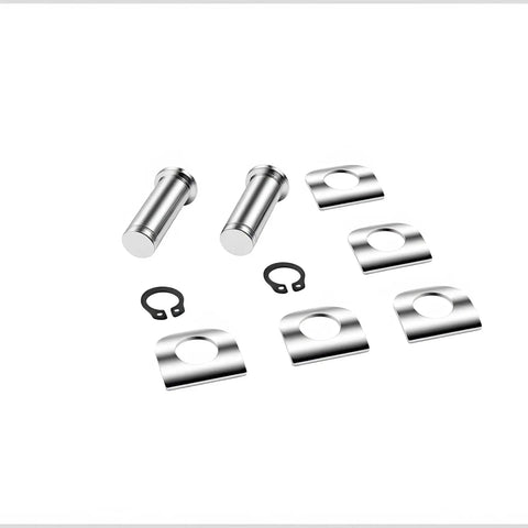 Replacement Motorcycle Footpeg Mount Pins Kit With E Clips And Washers, Four chrome clevis pins for Harley Style Footpeg Brackets